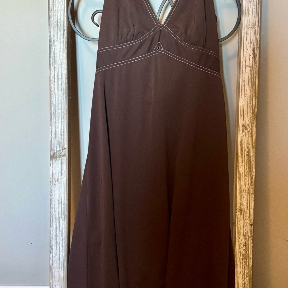 Gabriella Skye Brown Halter‎ Dress Size 8